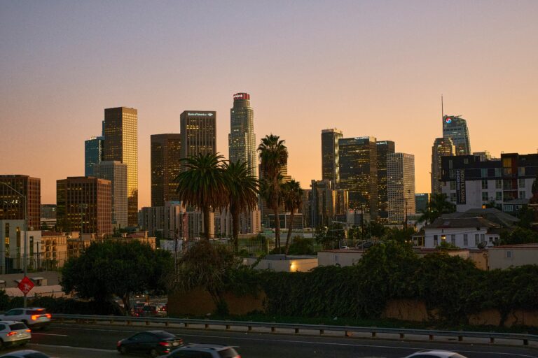 California skyline and real estate